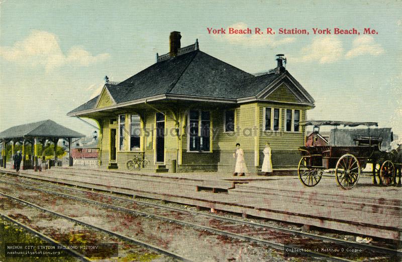 Postcard: York Beach Railroad Station, York Beach, Maine